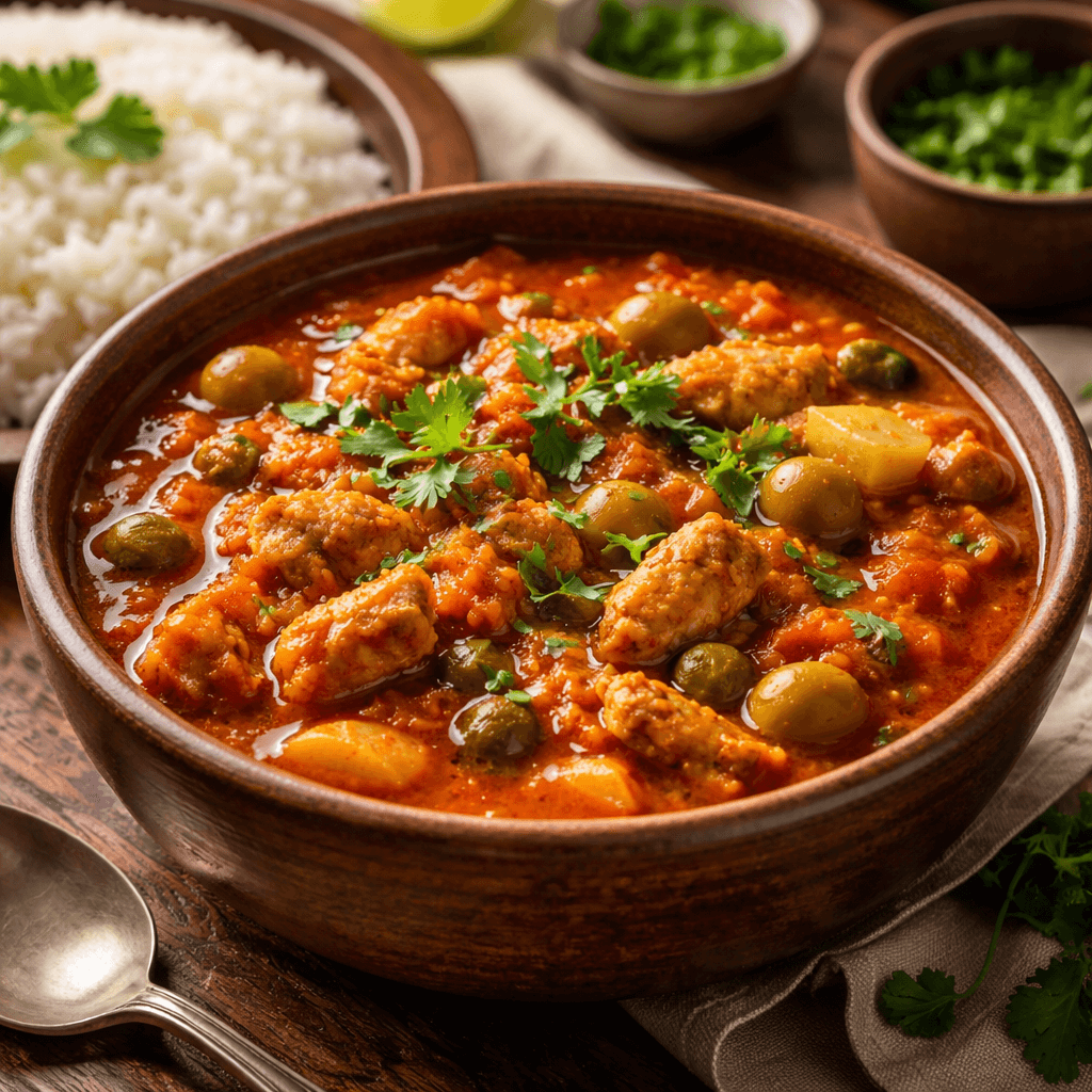 Authentic cuajito puertorriqueño served with white rice