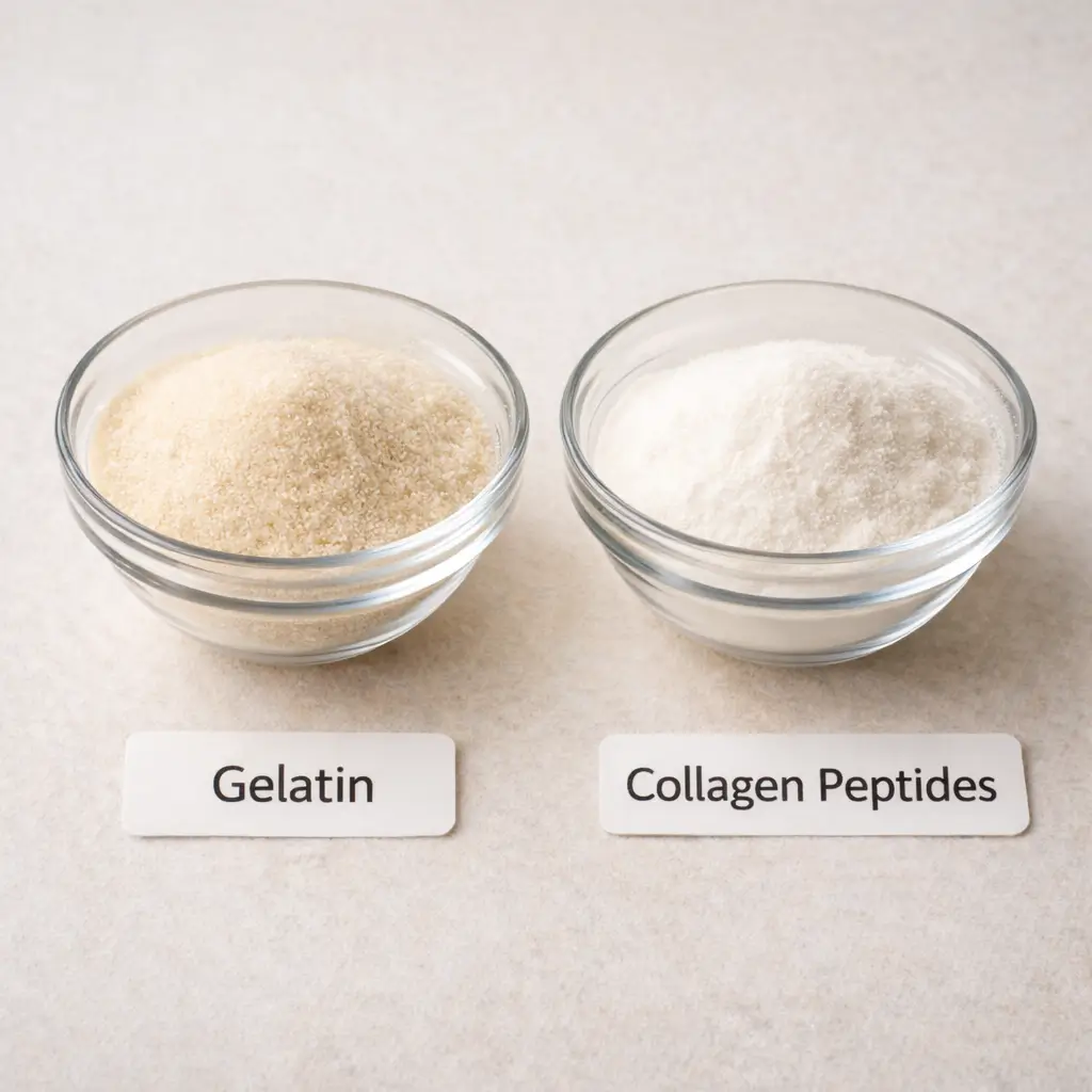 Gelatin vs collagen powder comparison