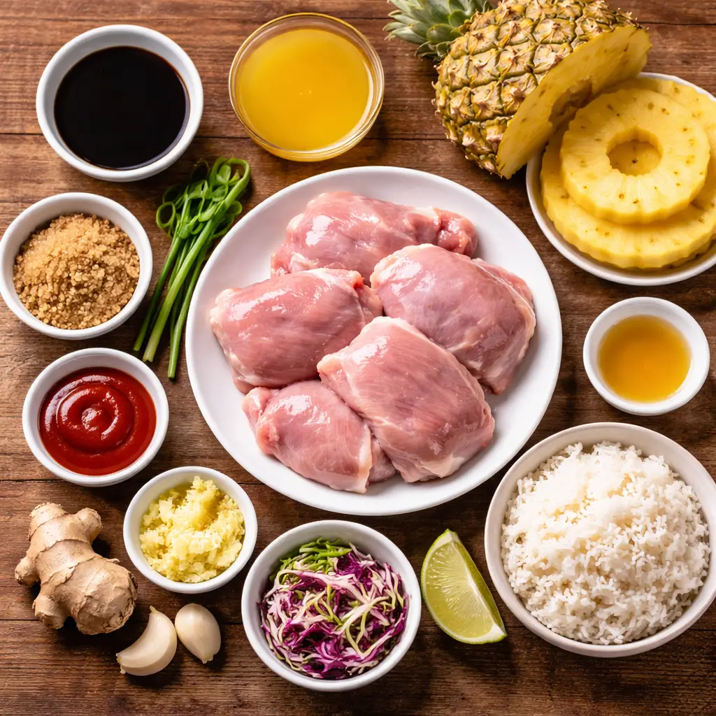 hawaiian huli huli chicken stack