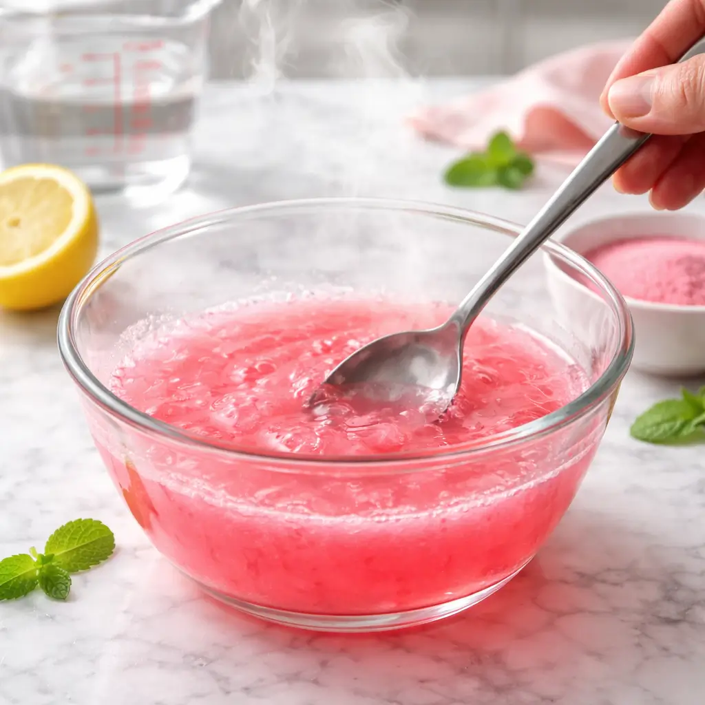 recipe for pink gelatin trick