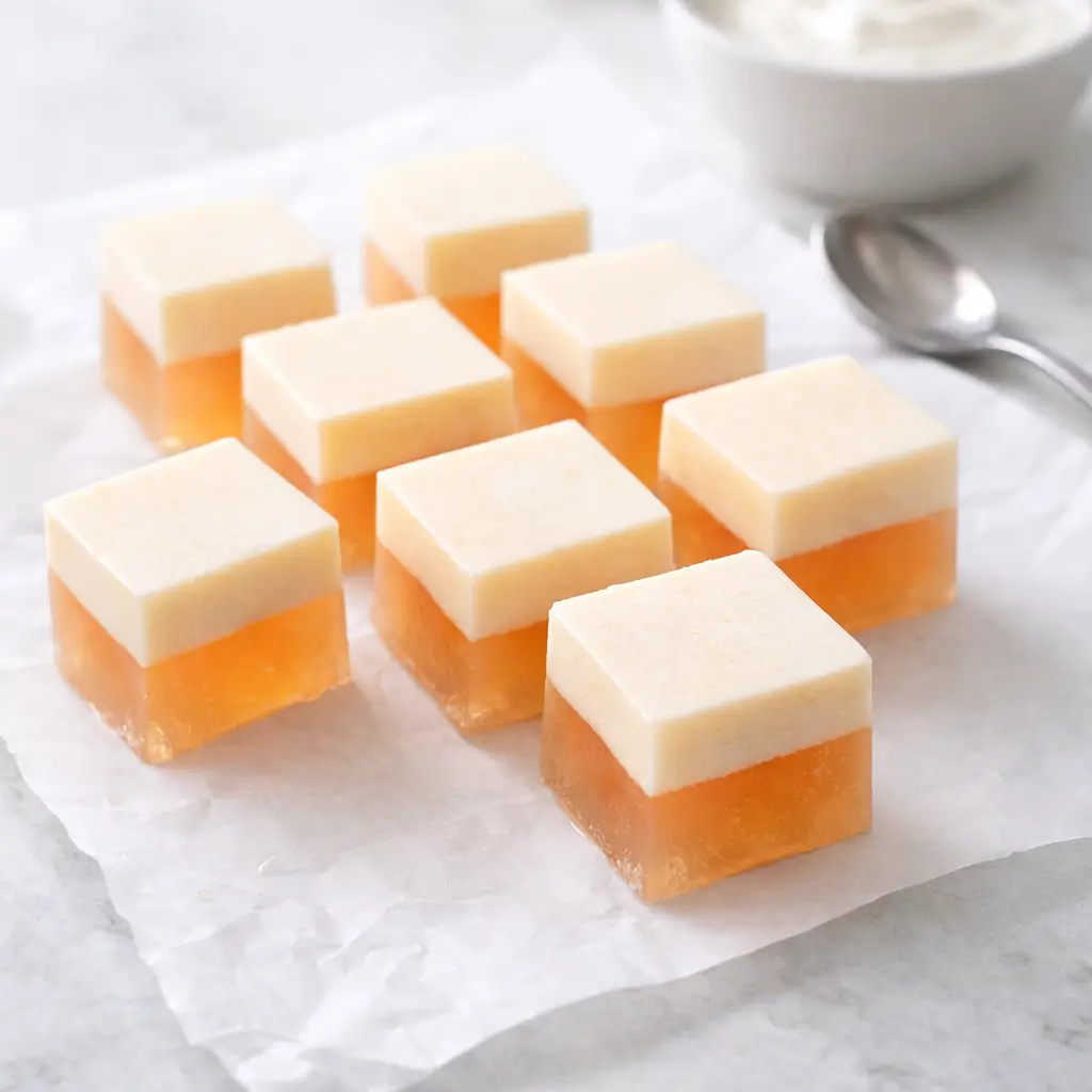 Protein gelatin squares prepared for meal prep