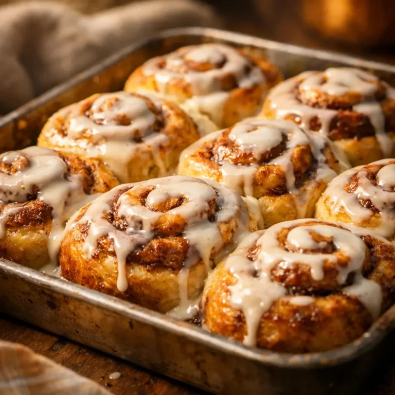 Gooey cinnamon rolls fresh from oven