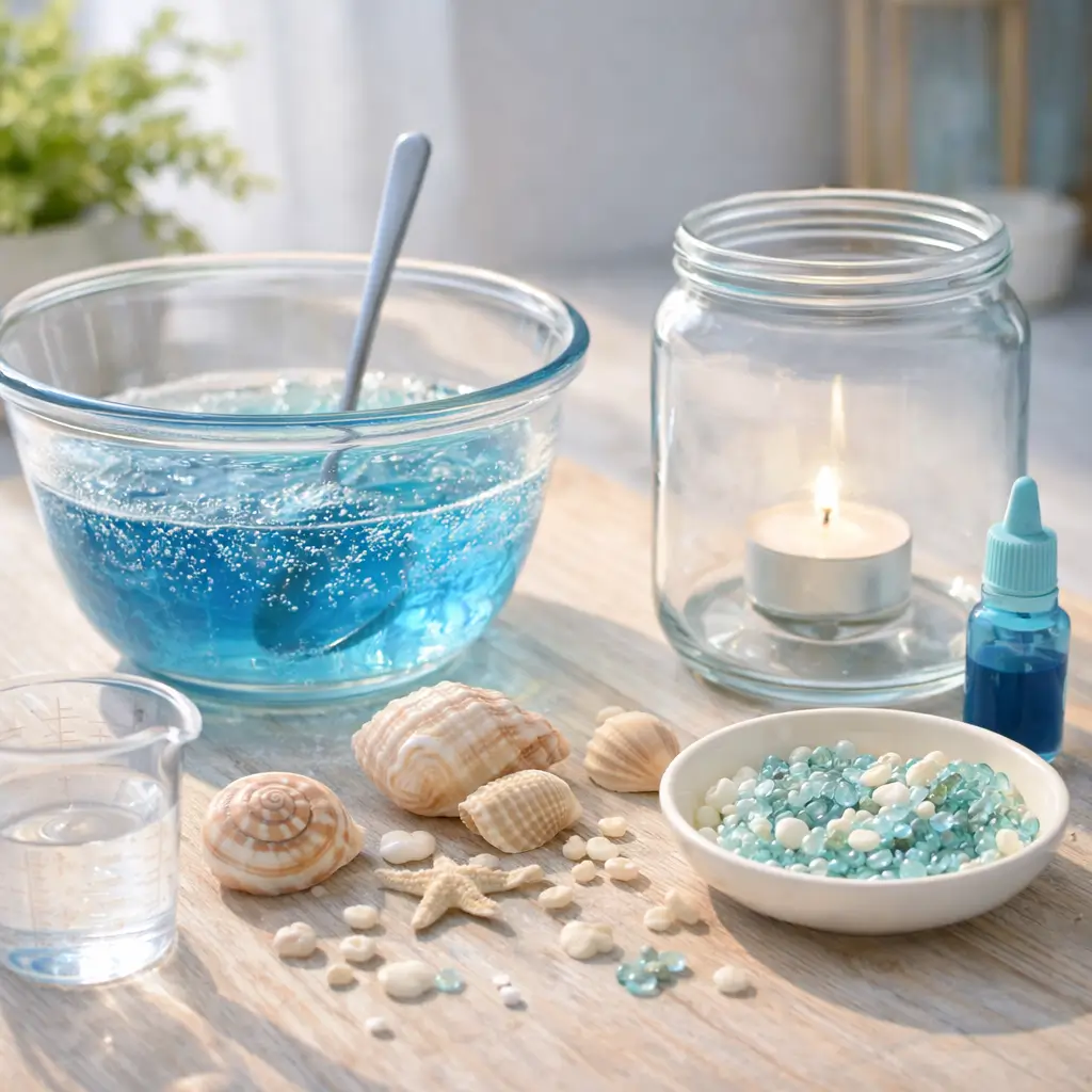 making gelatin candle wax DIY process