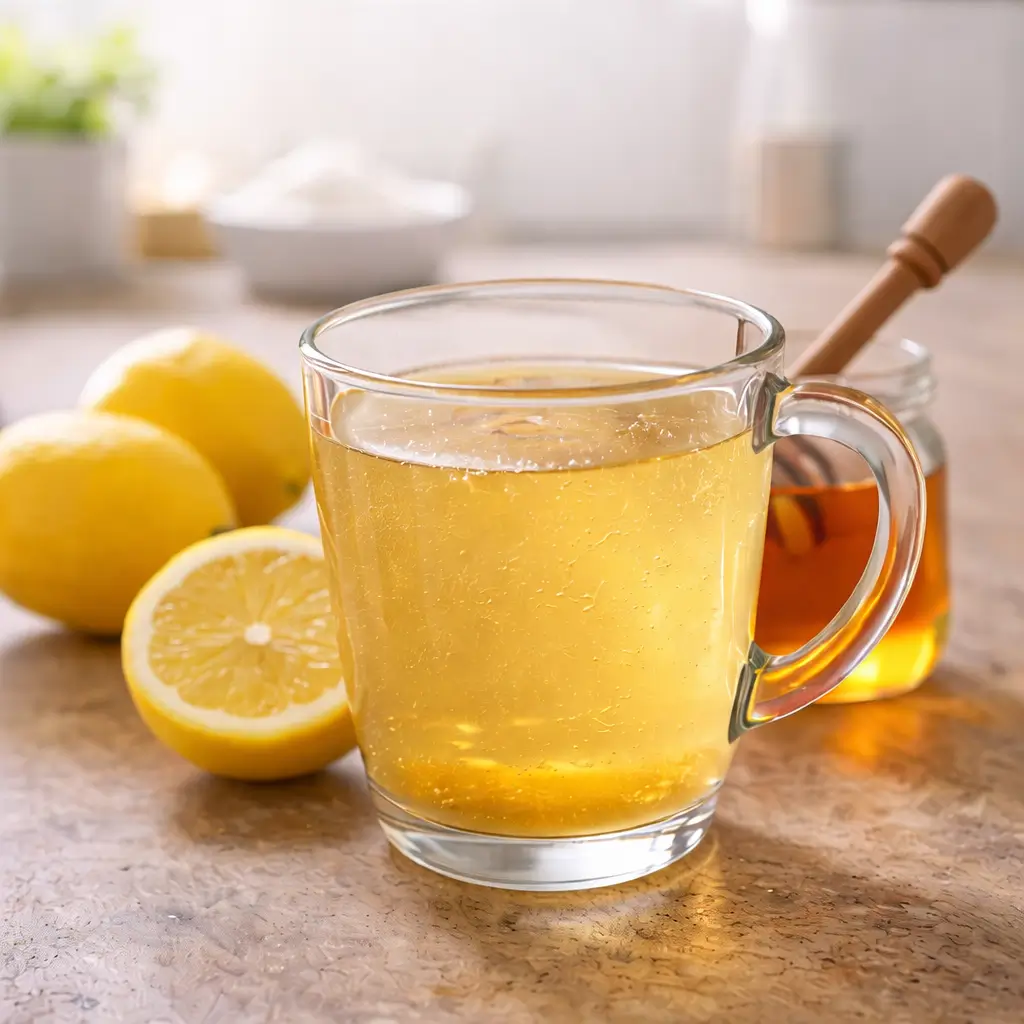 gelatin trick drink made with gelatin honey and lemon