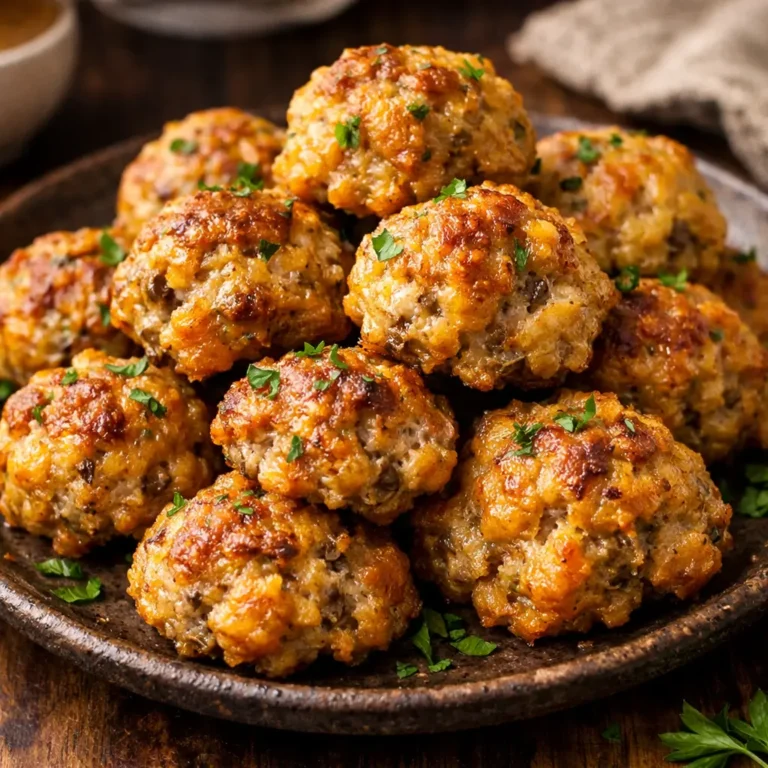 Ina Garten sausage balls recipe freshly baked and golden